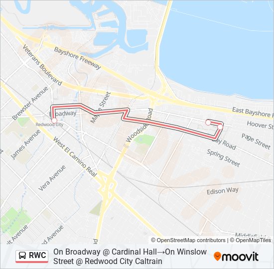 RWC bus Line Map