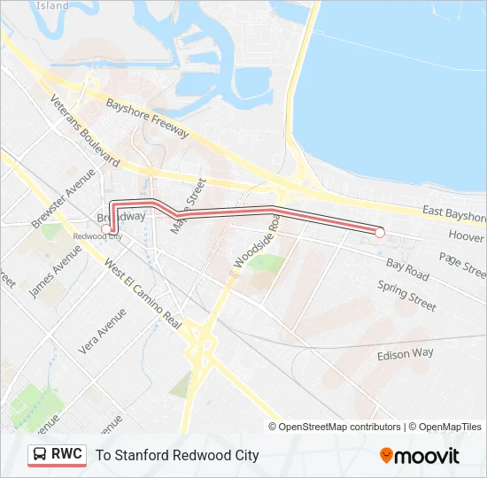 RWC Bus Line Map
