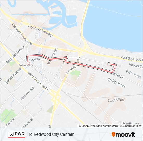 RWC Bus Line Map