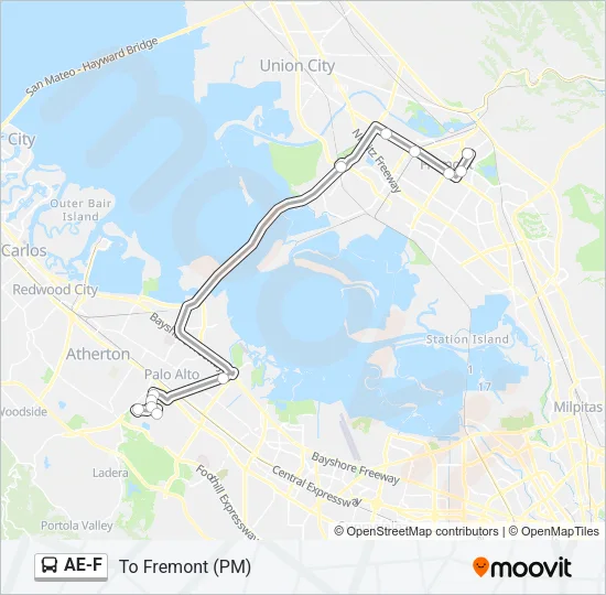 AE-F Bus Line Map