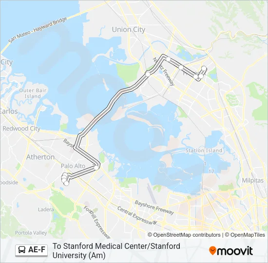 AE-F Bus Line Map