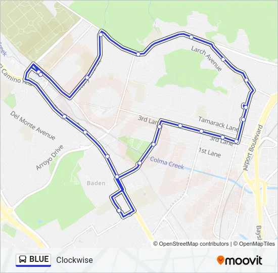 BLUE Bus Line Map