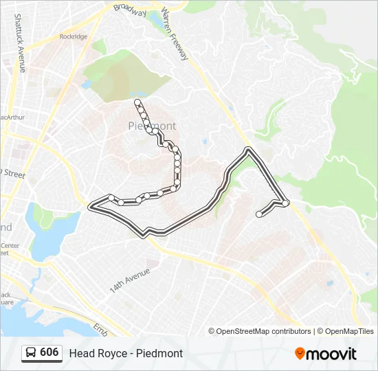606 Bus Line Map