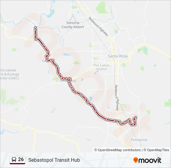 26 Bus Line Map