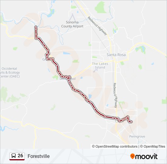 26 Bus Line Map