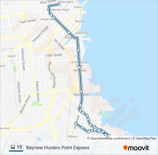 15 Bus Line Map