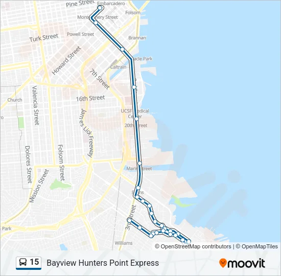 15 Bus Line Map
