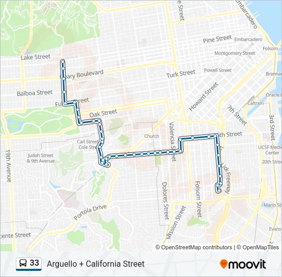 33 Bus Line Map