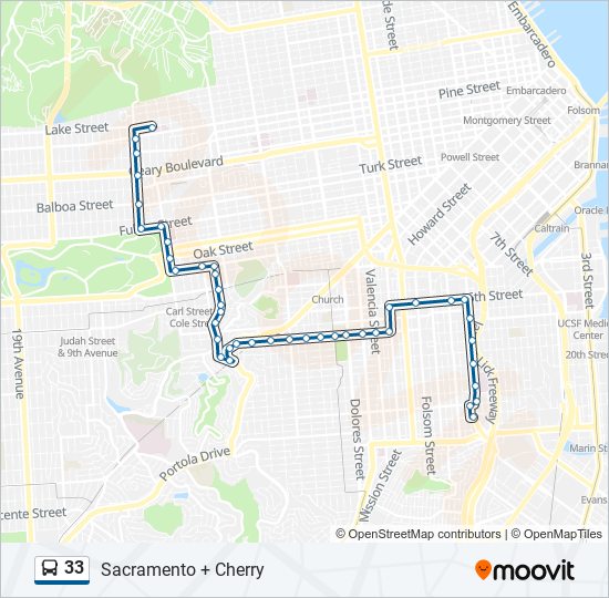 Mapa de 33 de autobús