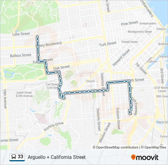 Mapa de 33 de autobús