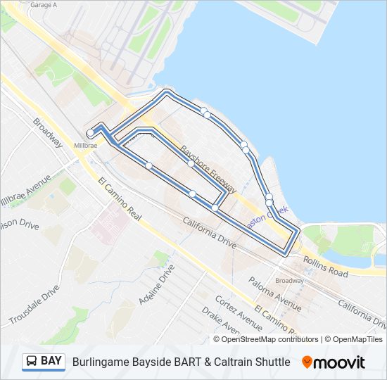 BAY bus Line Map