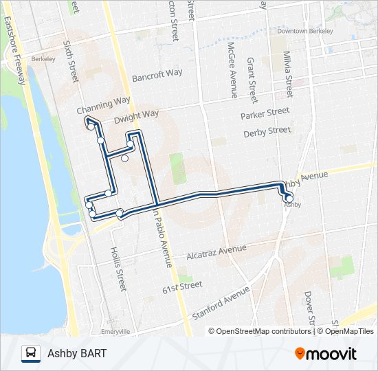 WEST BERKELEY SHUTTLE bus Line Map