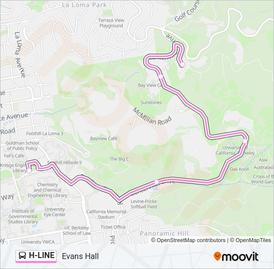 H-LINE Bus Line Map