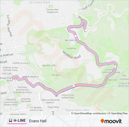 H-LINE Bus Line Map