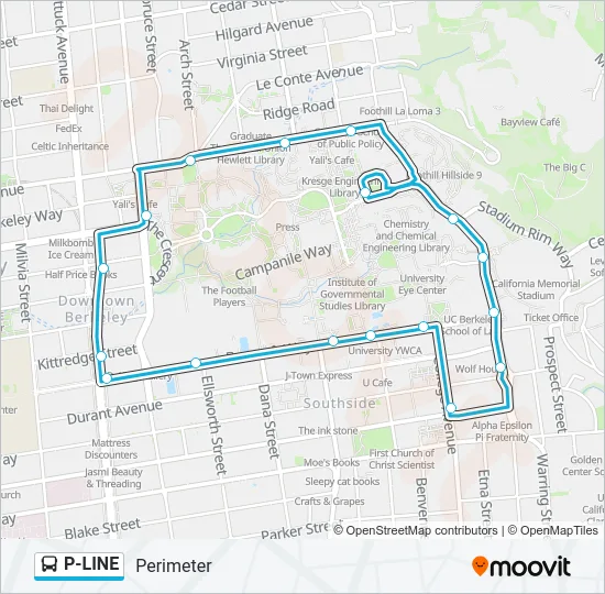 P-LINE Bus Line Map