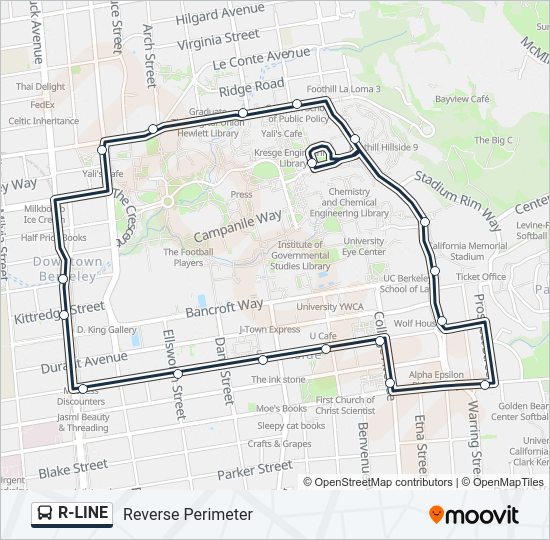 R-LINE Bus Line Map