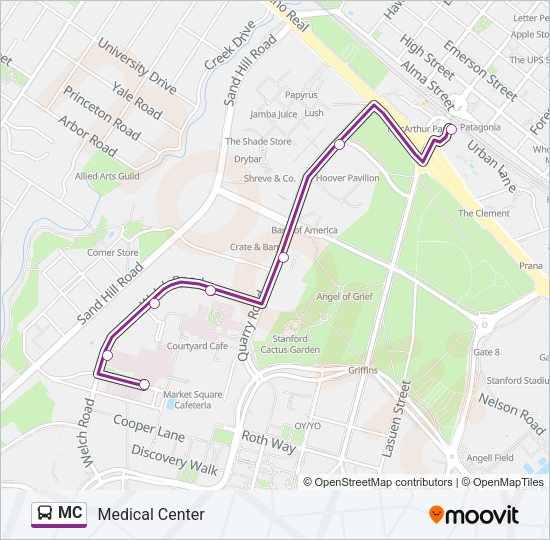 MC Bus Line Map