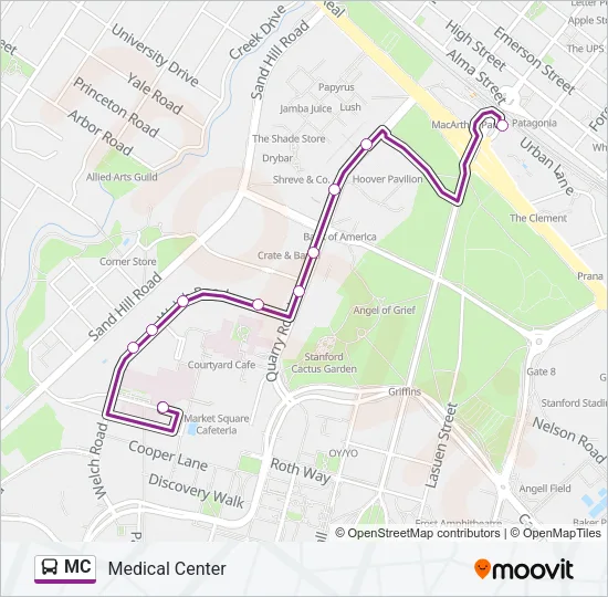 MC Bus Line Map