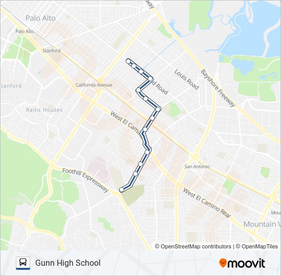 Mapa de SCHOOL 288M de autobús
