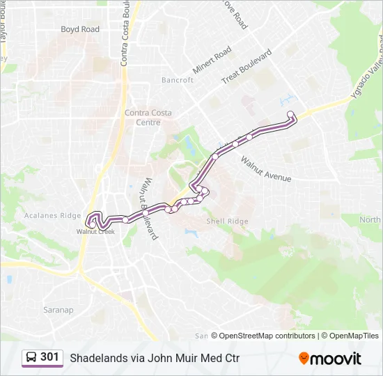 301 Bus Line Map