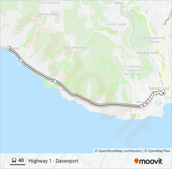 40 Bus Line Map