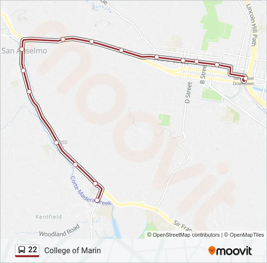 22 Bus Line Map