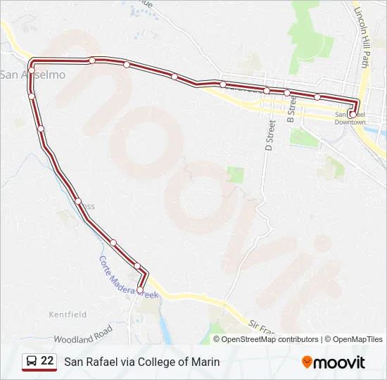22 Bus Line Map