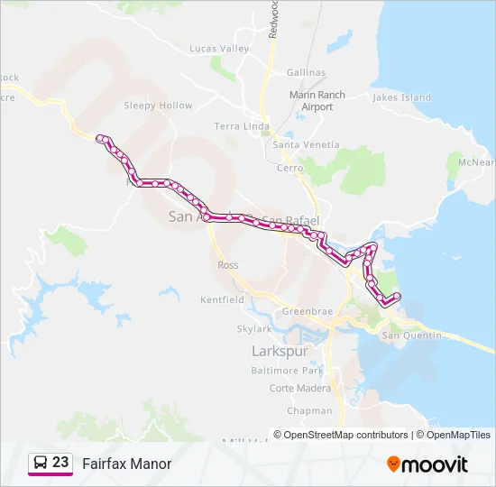 23 Bus Line Map