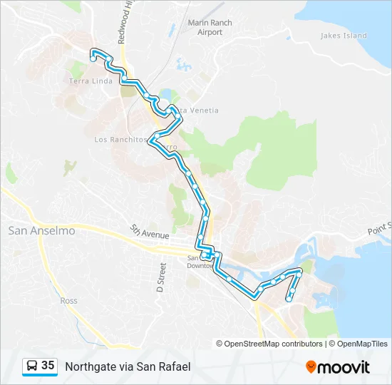 35 Bus Line Map