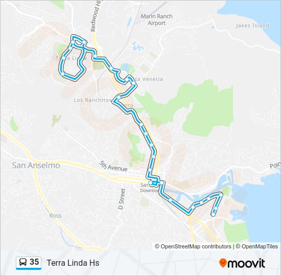 35 bus Line Map