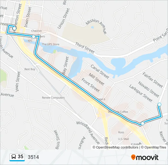 35 Bus Line Map