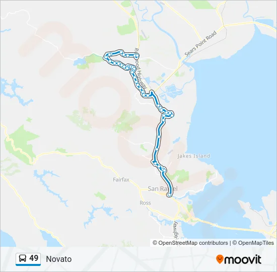 49 Bus Line Map