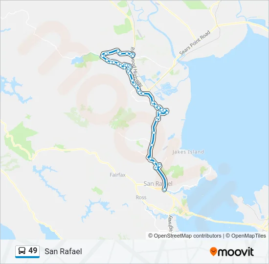 49 Bus Line Map