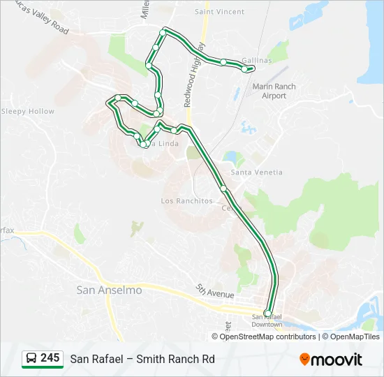 245 Bus Line Map