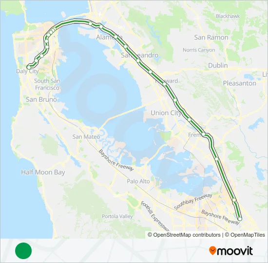 GREEN BART Line Map