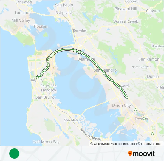 GREEN BART Line Map