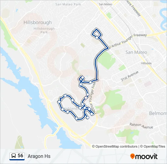 56 Bus Line Map