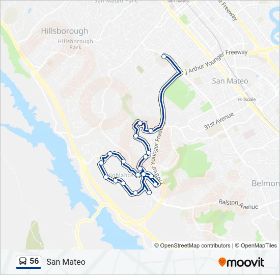 56 Bus Line Map