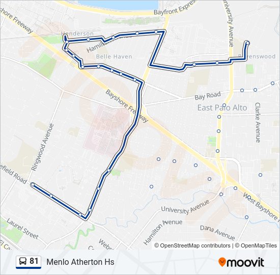 81 Bus Line Map