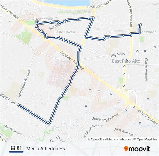 81 Bus Line Map
