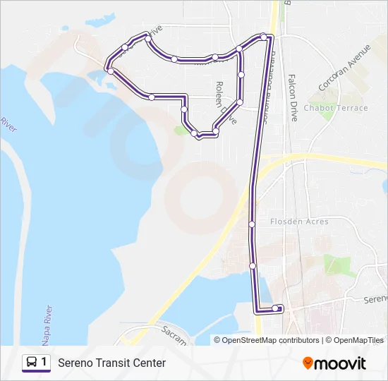 1 Bus Line Map