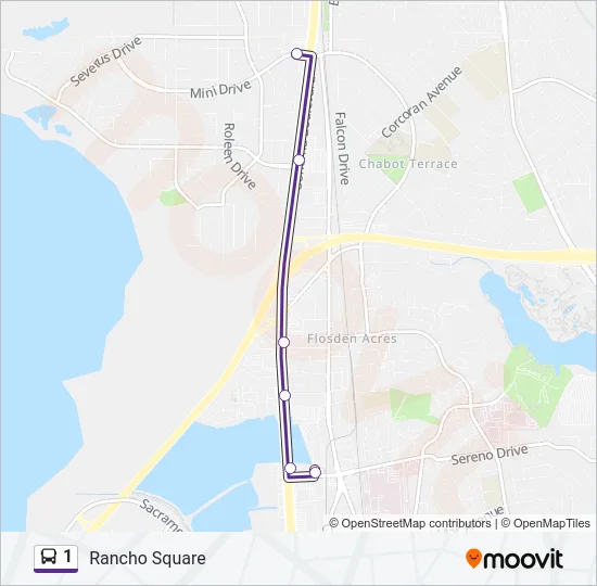 1 Bus Line Map