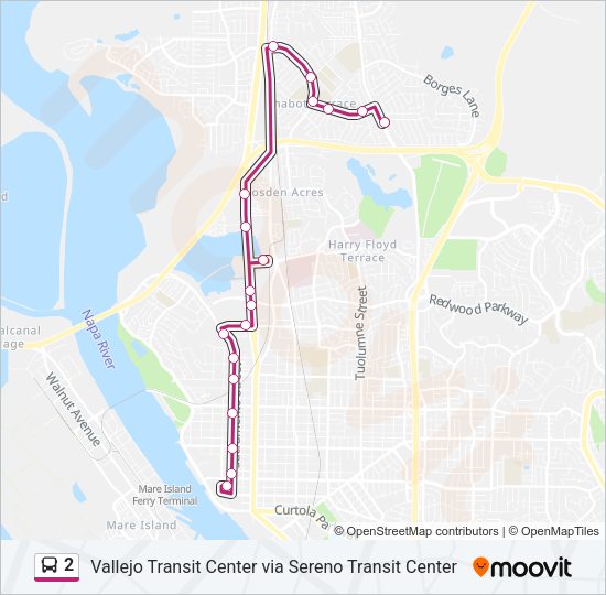 2 Bus Line Map