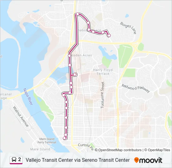 2 Bus Line Map
