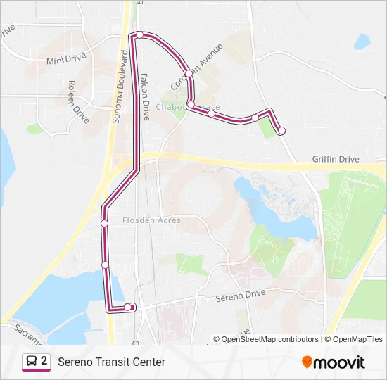 2 Bus Line Map