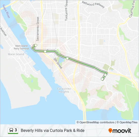 3 Bus Line Map