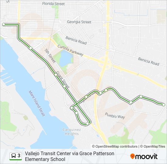 3 Bus Line Map