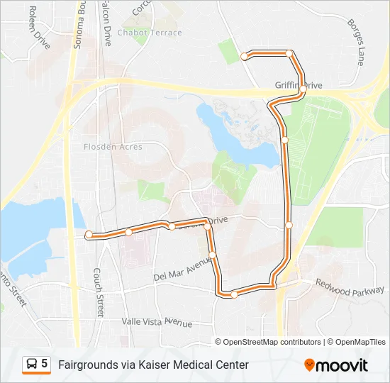 5 Bus Line Map