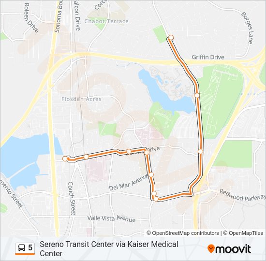 5 bus Line Map