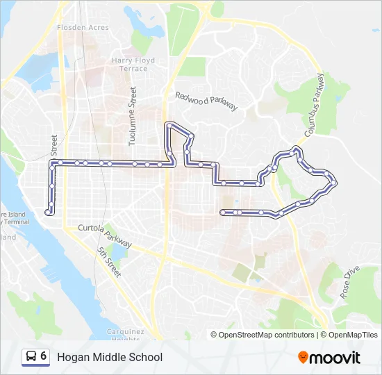 6 Bus Line Map